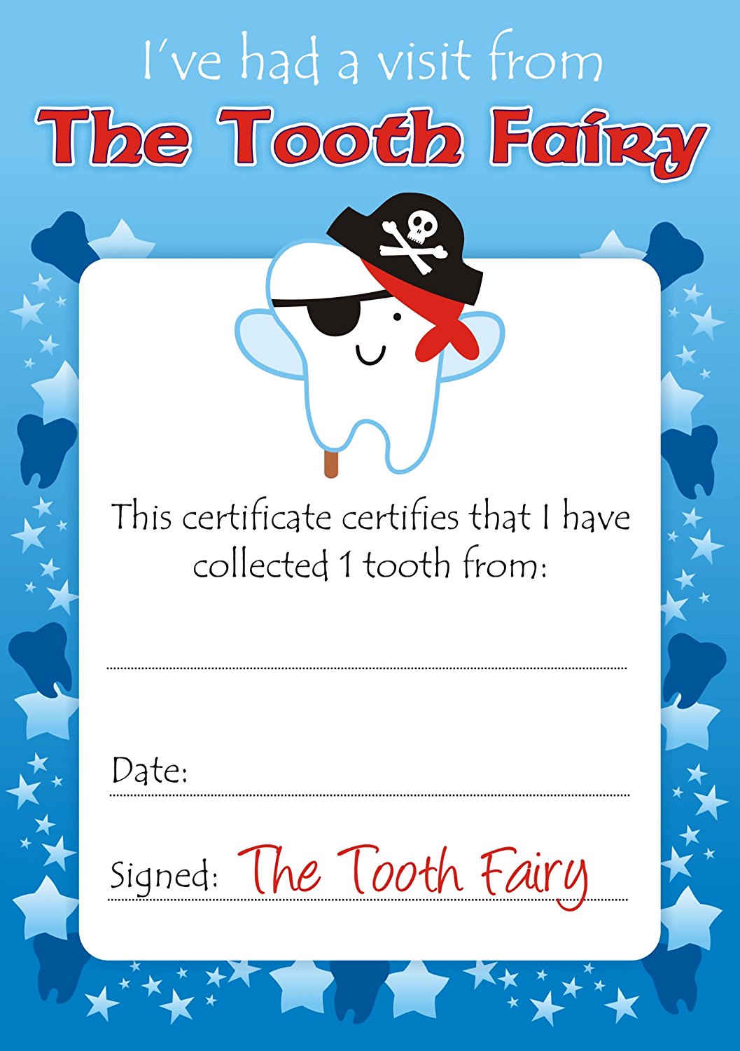 tooth fairy letter template pdf